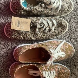 Leopard and Floral Sneakers